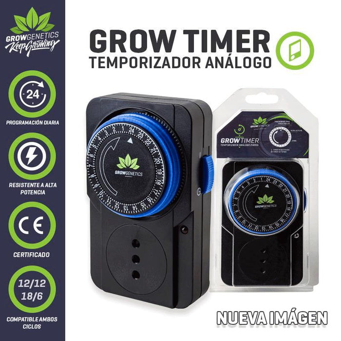 Temporizador análogo 15min diario (timer) grow genetics