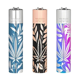 Encendedor Clipper metálico JUNGLE LEAFS