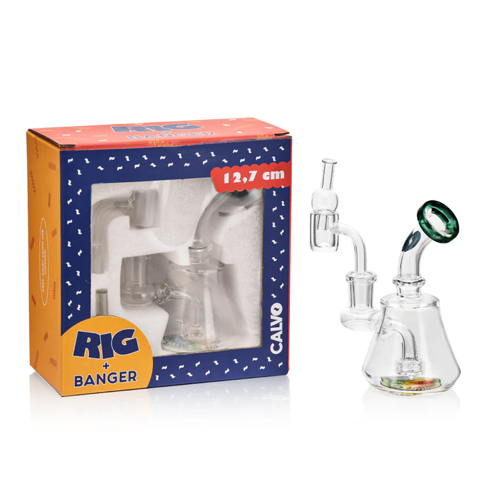 WAX SET GREEN-DAB RIG+BANGER+CARB CAP CALVO GLASS
