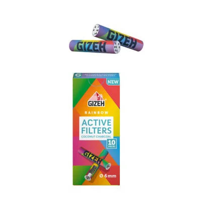 Tips (Boquillas) Gizeh Carbón Activo Rainbow 6mm 10 uds