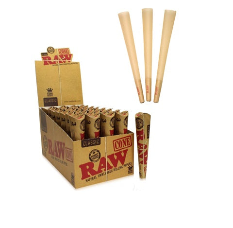 RAW CONOS PREENROLADOS KING SIZE pack 3 unidades
