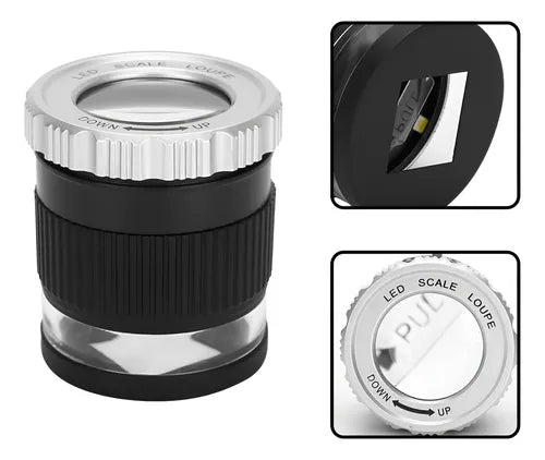Lupa cuenta hilo led 30x