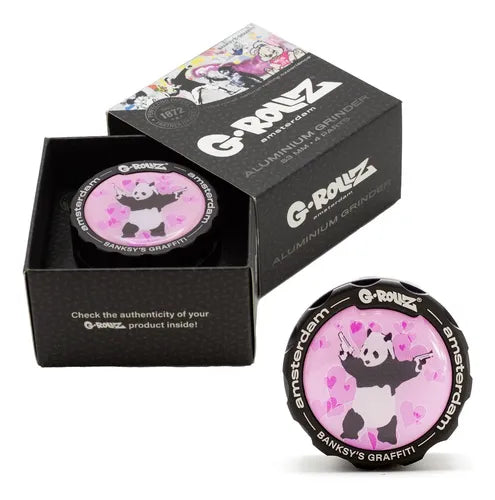 G-rollz Moledor Aluminio Banksy 53mm negro mate