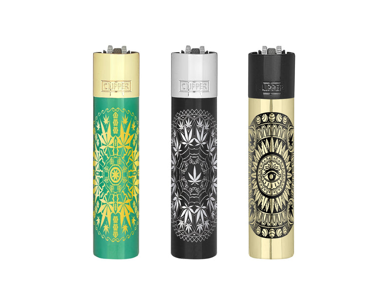 Encendedor Clipper Metálico mandala weed
