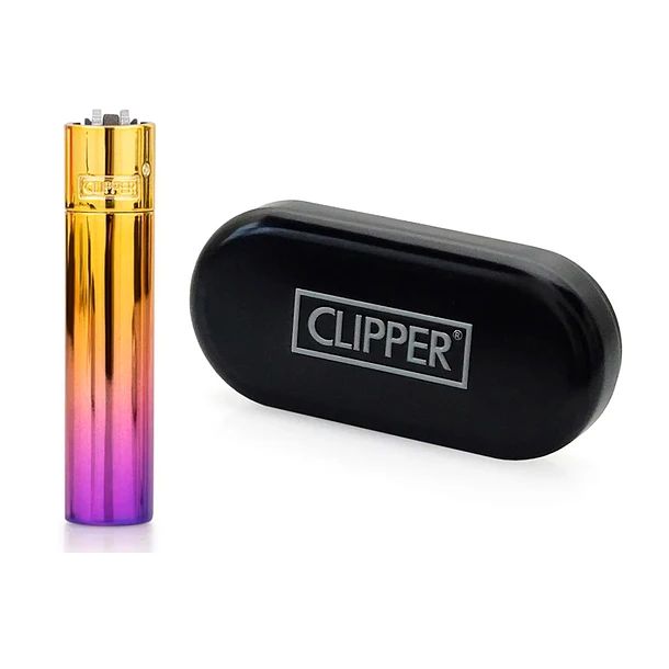 Encendedor Clipper Metálico pansy