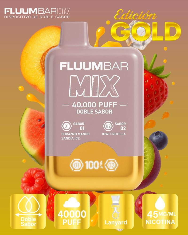 Vaporizador Desechable fluum bar mix 40000 puff doble sabor