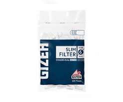 Filtros Gizeh Slim Con Carbón Activo 6mm 120uds