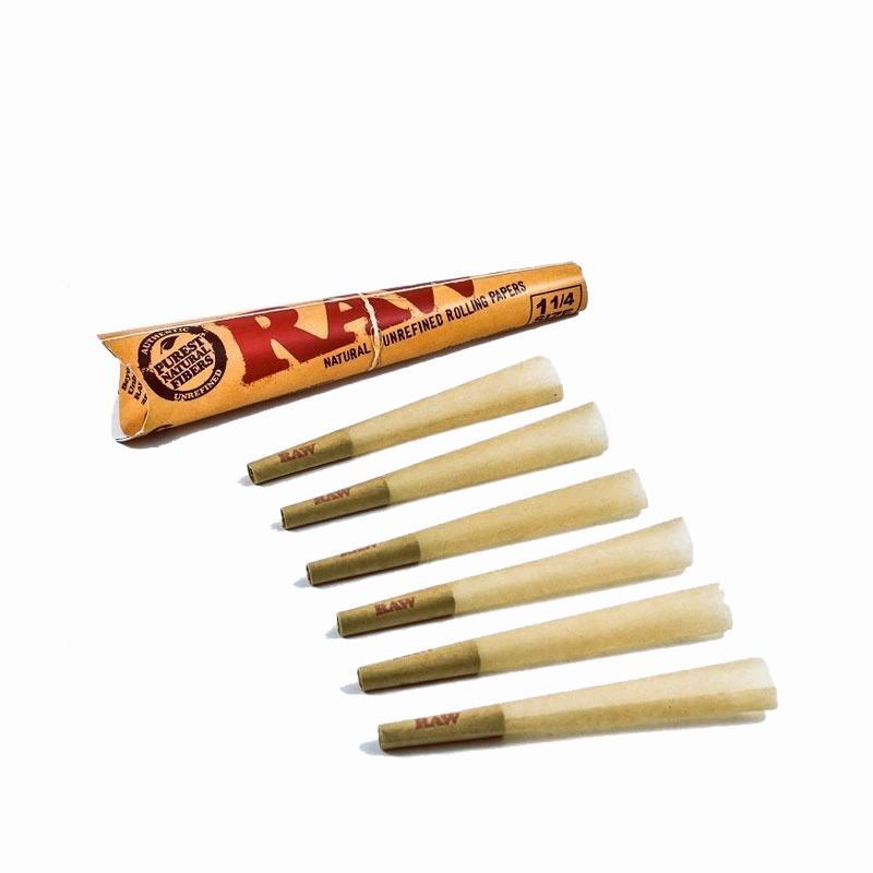 RAW CONOS PREENROLADOS 1 1/4 pack 6 unidades