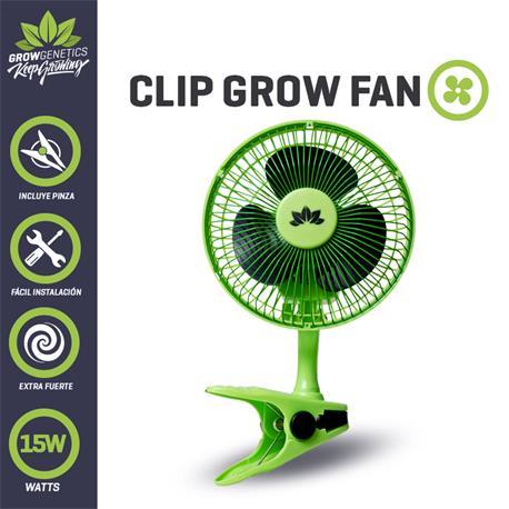 Ventilador clip grow genetics 15cm 15w